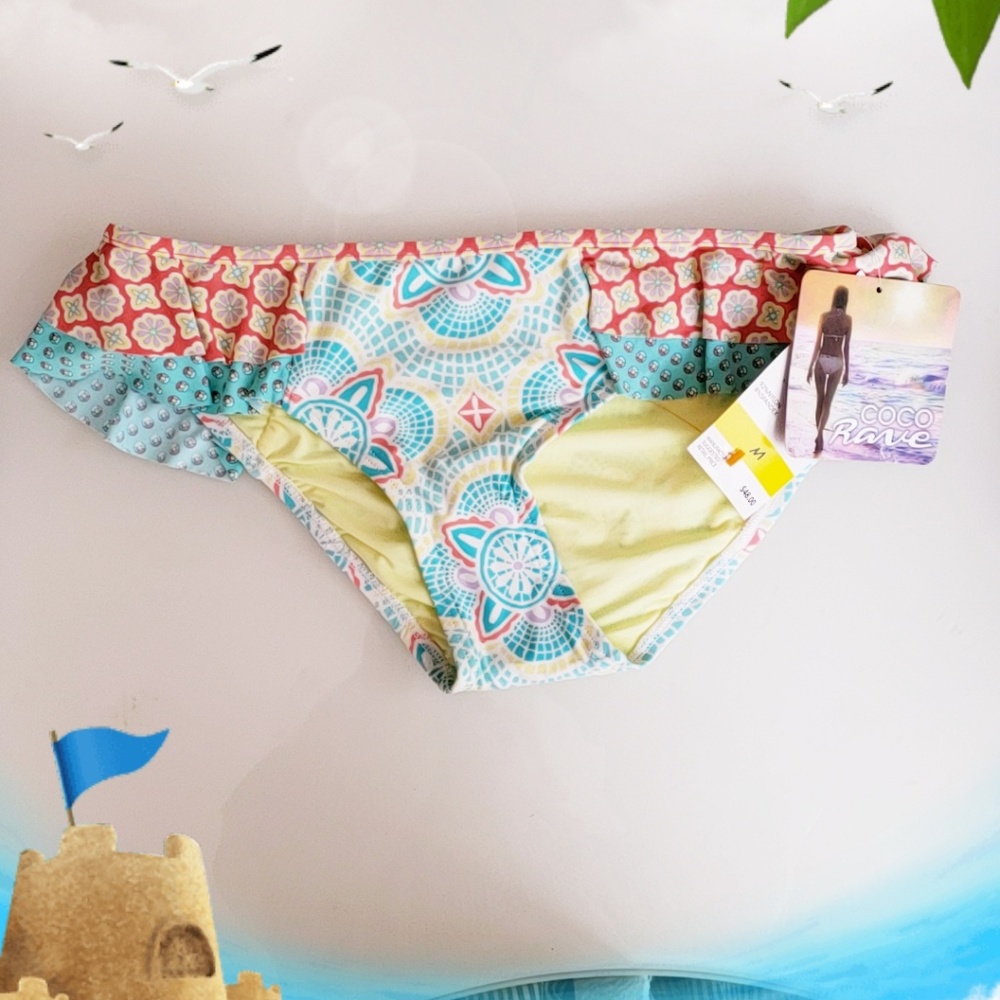 💛Coco Rave Ruffle Sides Bikini Bottom💙 - Picture 2 of 4
